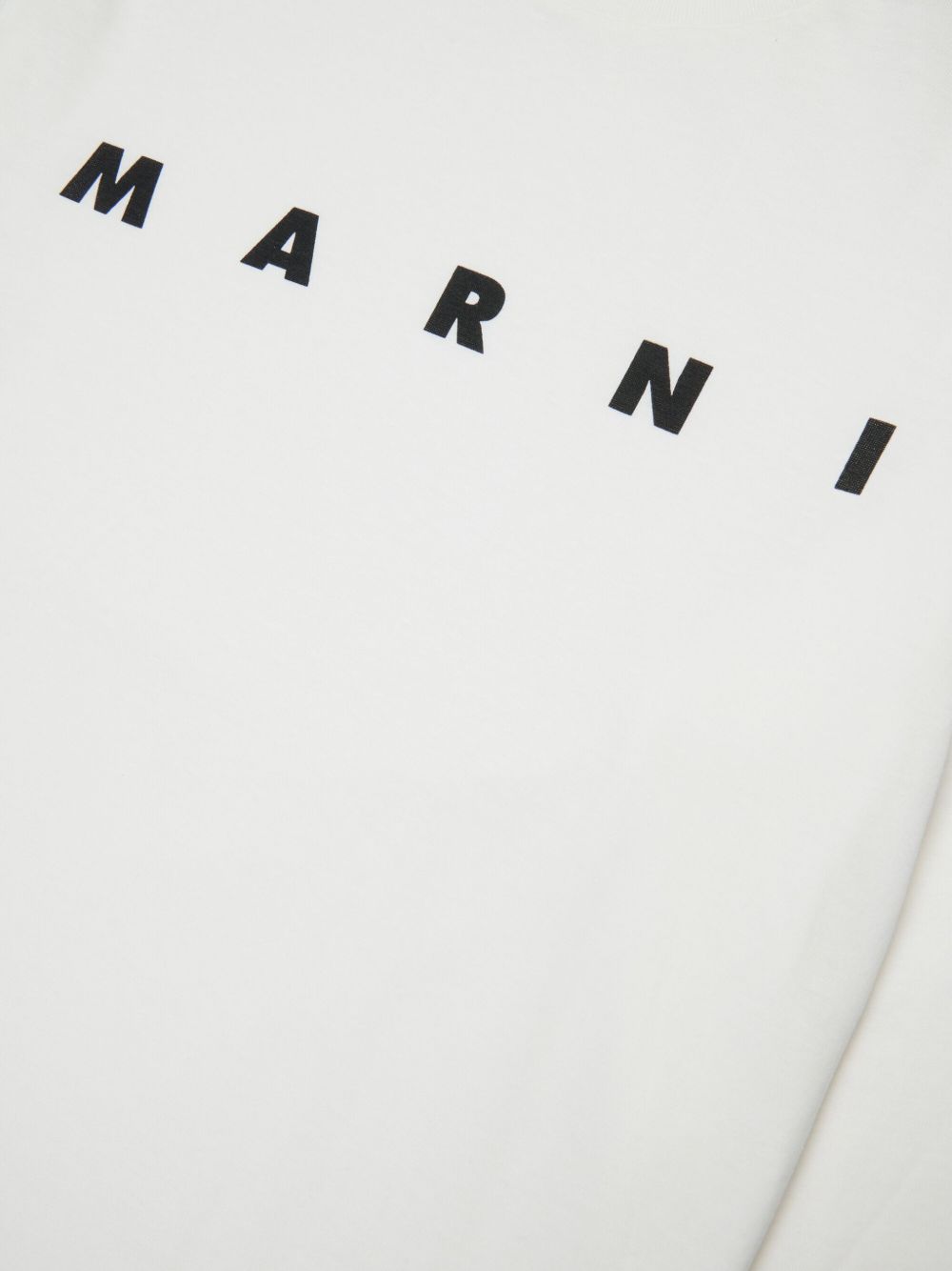Marni Kids T-shirt bianca girocollo manica lunga