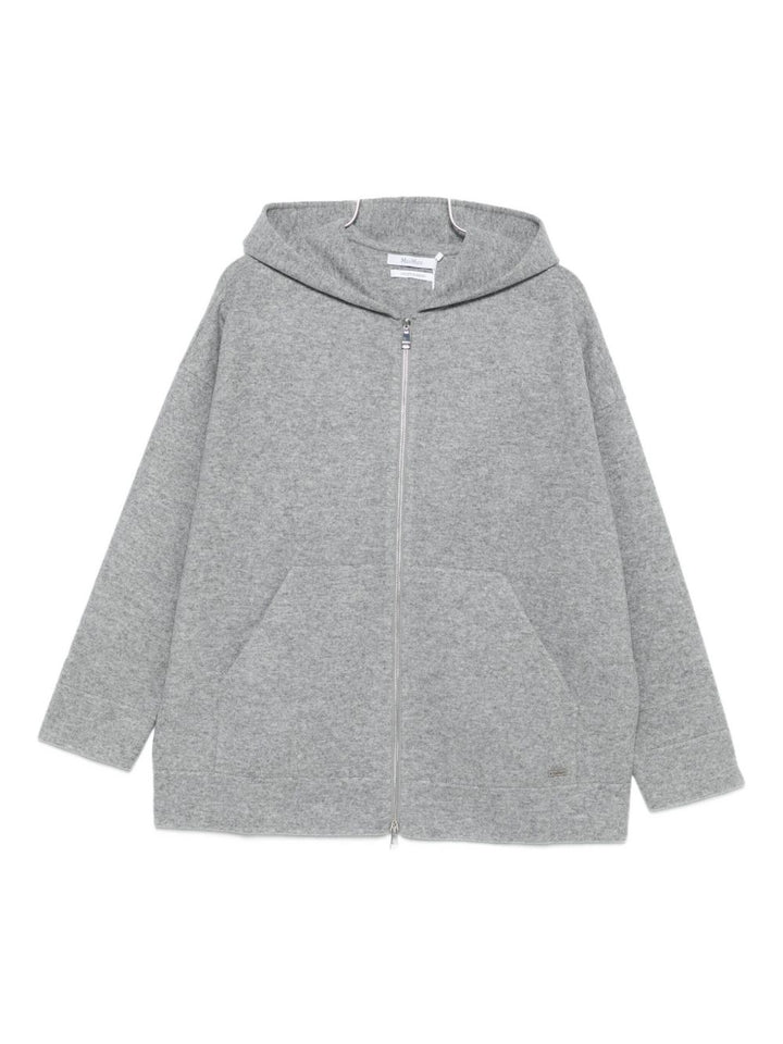 Max Mara
Felpa con cappuccio e zip in misto lana
