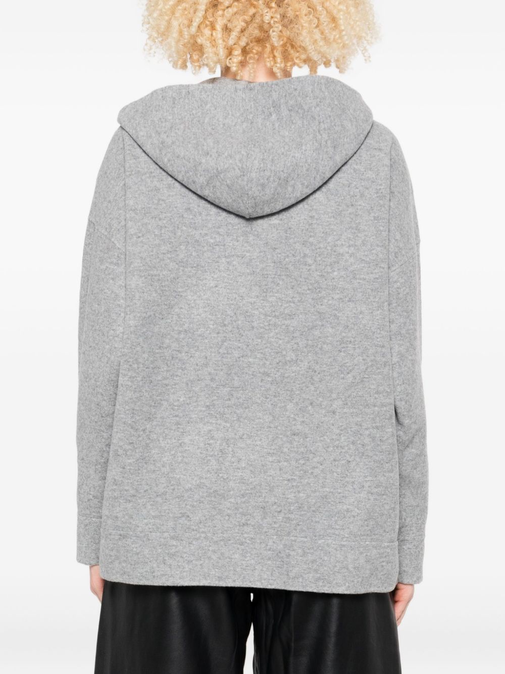 Max Mara
Felpa con cappuccio e zip in misto lana