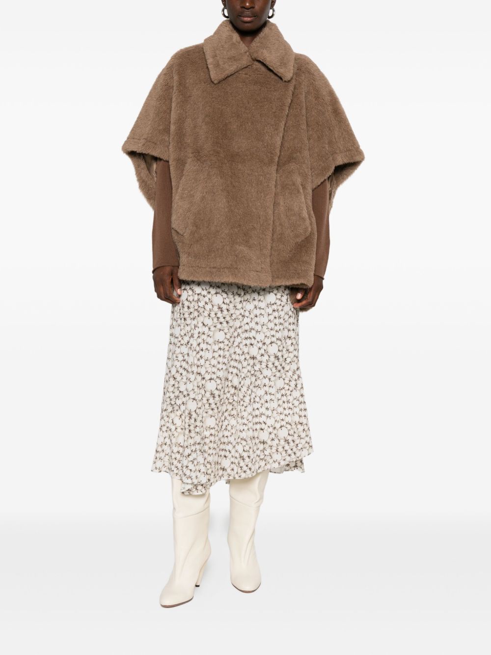 Max Mara Mantella 
in tessuto Teddy