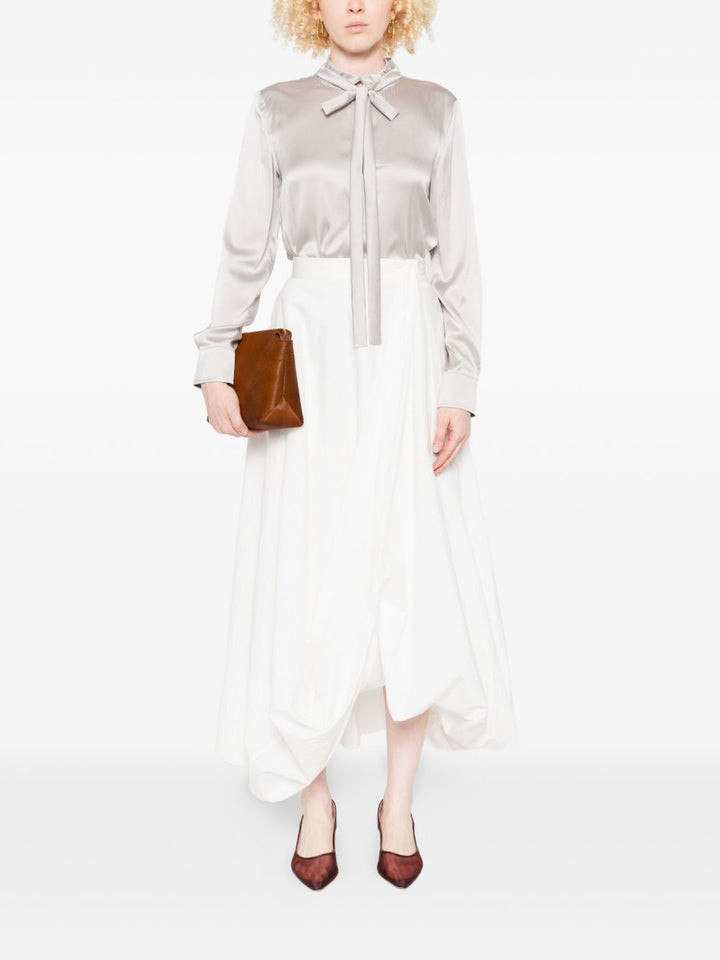 Max Mara blusa con scollo a balze