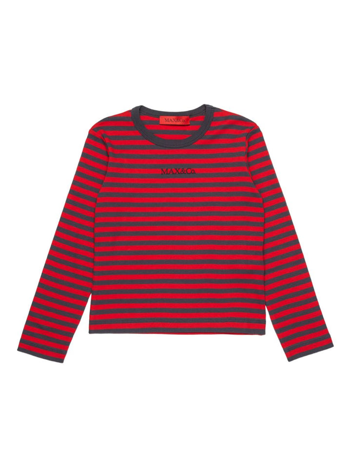 MAX&Co. Kids
T-shirt a righe con logo