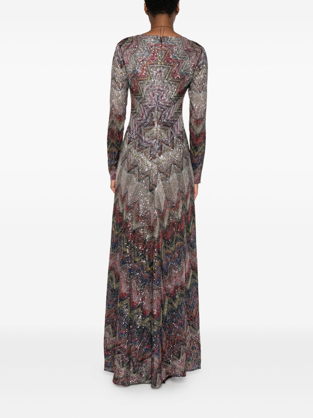 Missoni Abito midi con motivo a zigzag