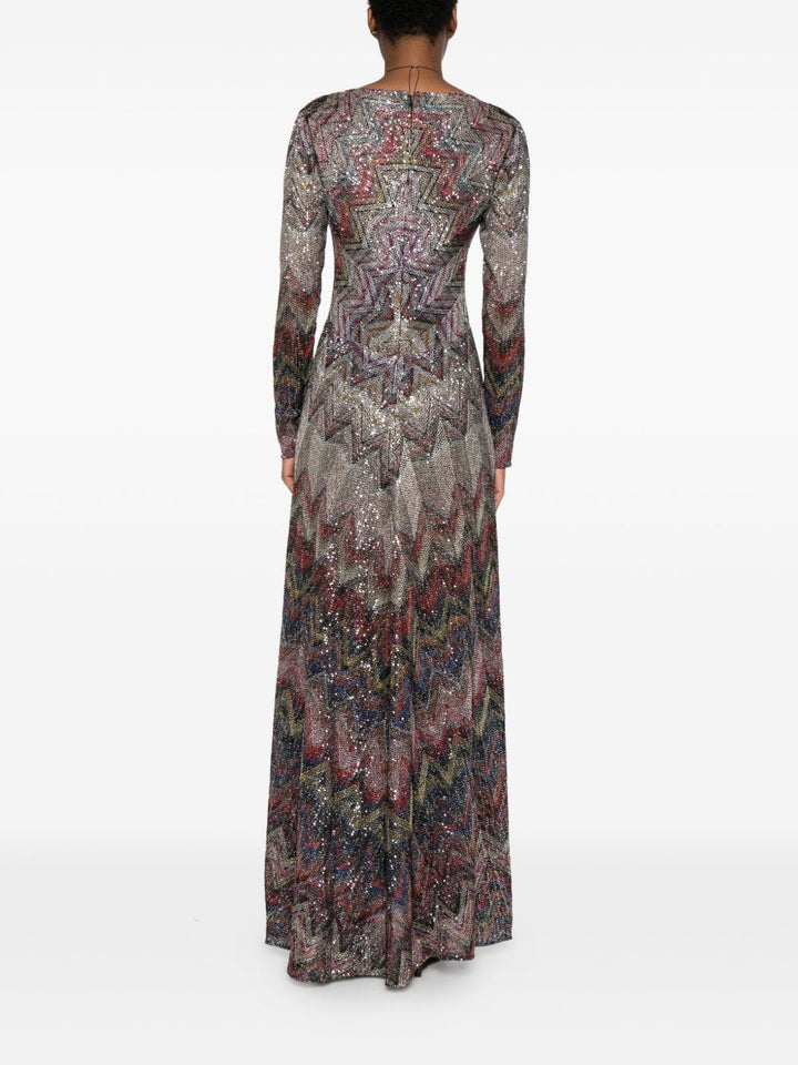 Missoni Abito midi con motivo a zigzag