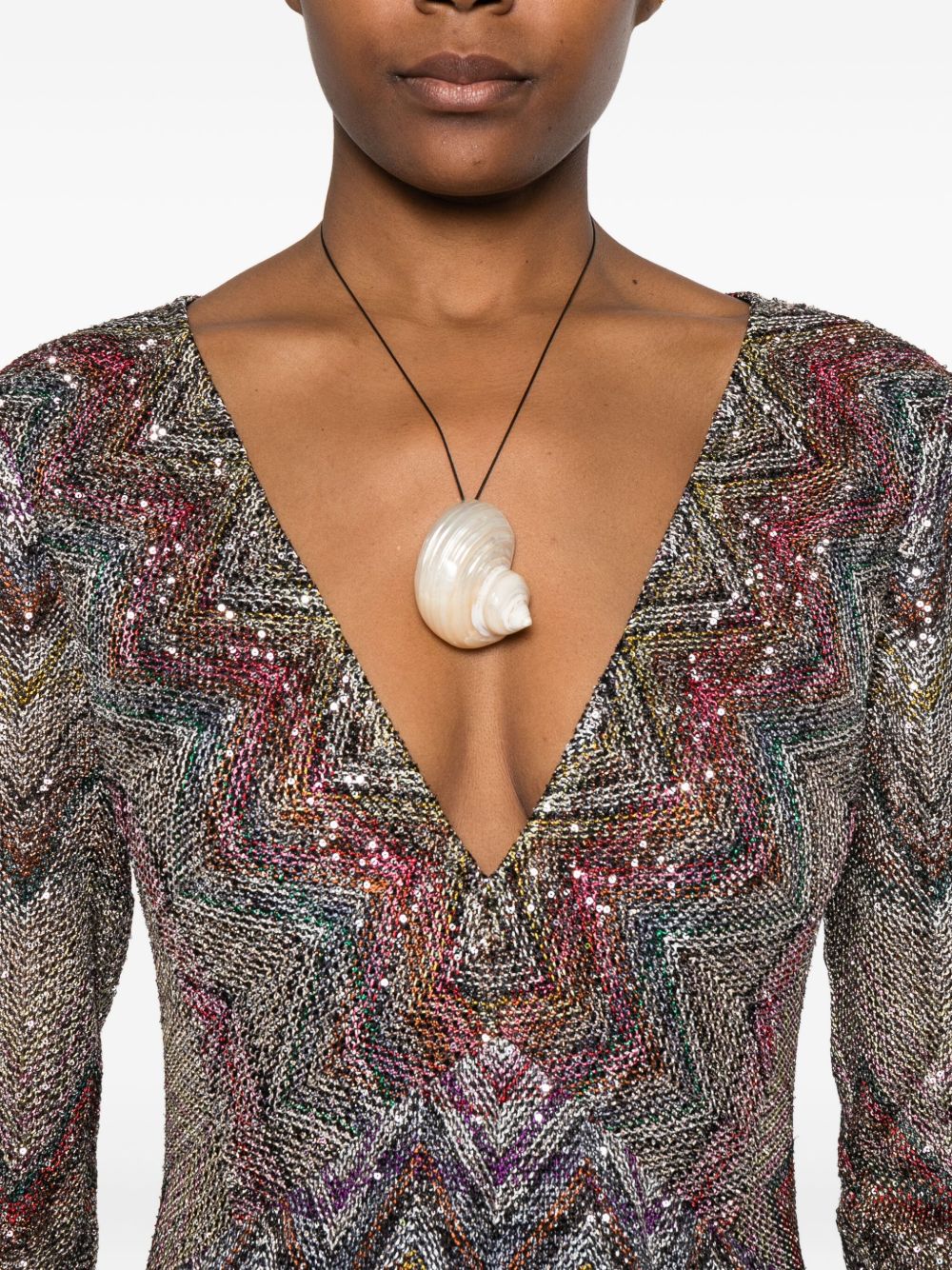 Missoni Abito midi con motivo a zigzag