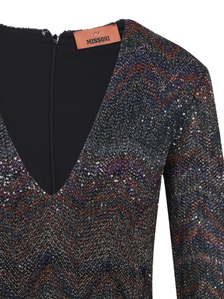 Missoni
Abito nero in maglia a zig-zag