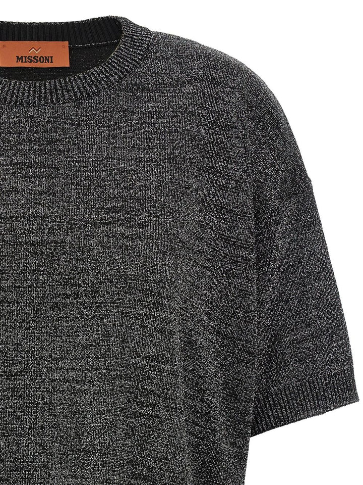 Missoni
T-shirt girocollo in maglia lurex argento