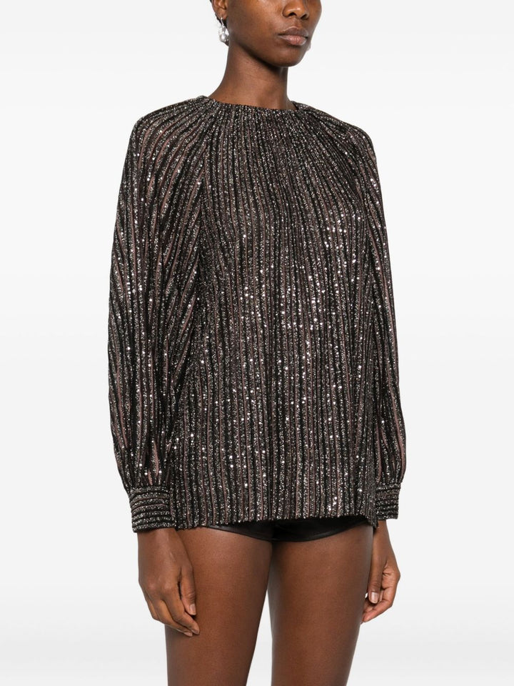 Missoni Blusa marrone con paillettes