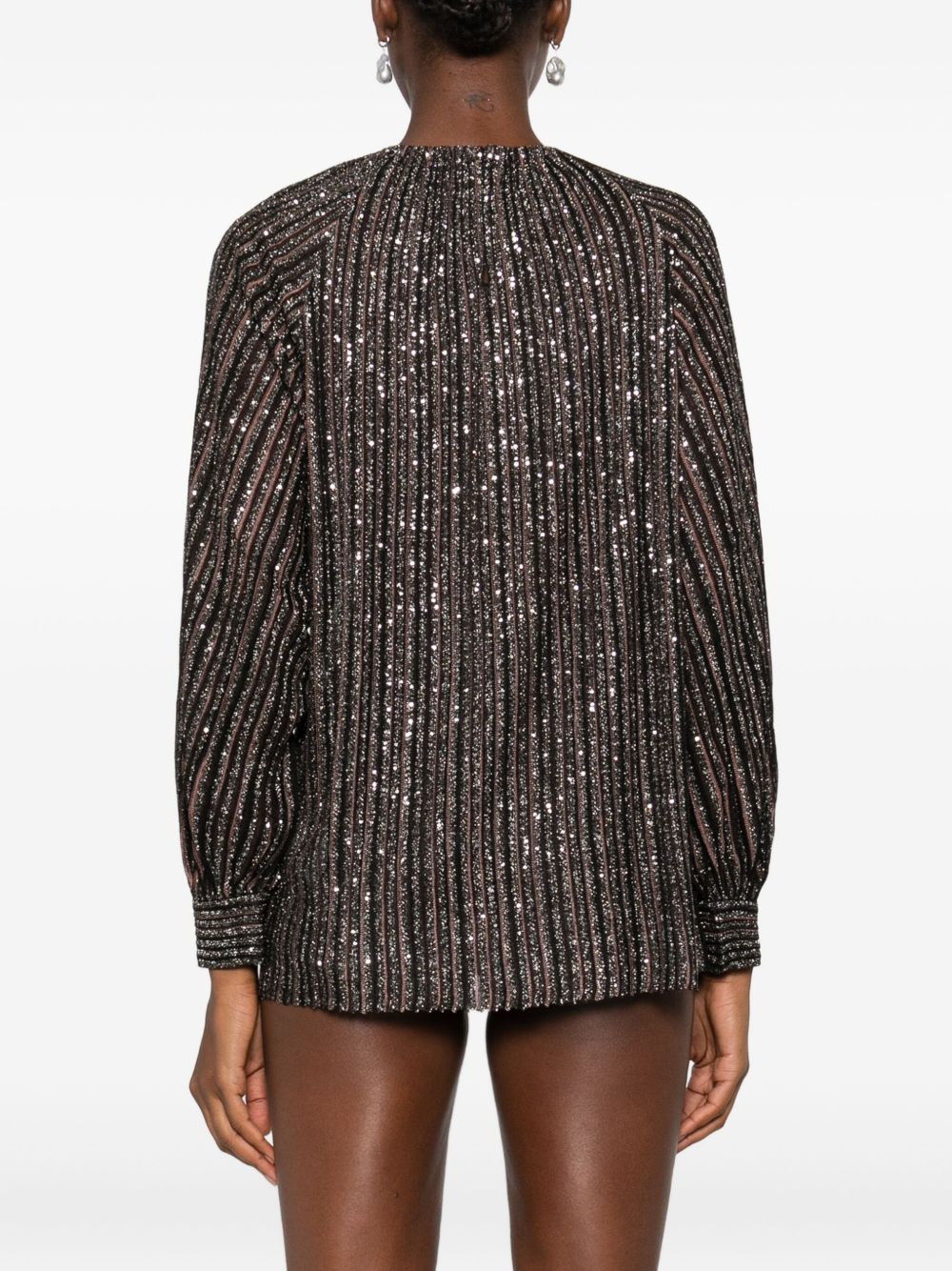 Missoni Blusa marrone con paillettes