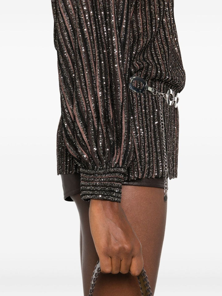 Missoni Blusa marrone con paillettes