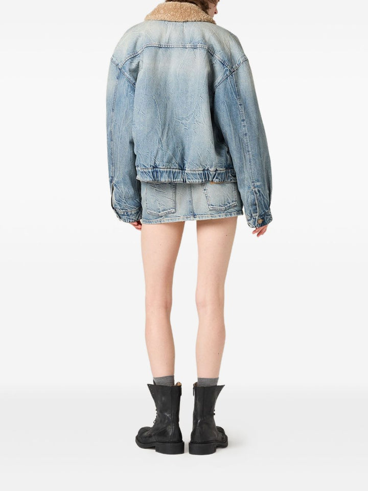 Miu Miu
Giacca denim con collo in shearling