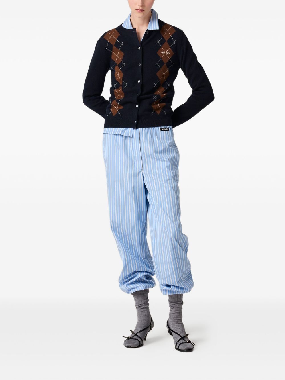 Miu Miu
Cardigan in maglia a rombi