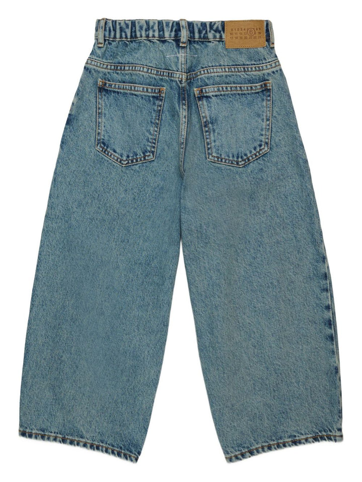 MM6 Maison Margiela Kids Jeans a gamba ampia