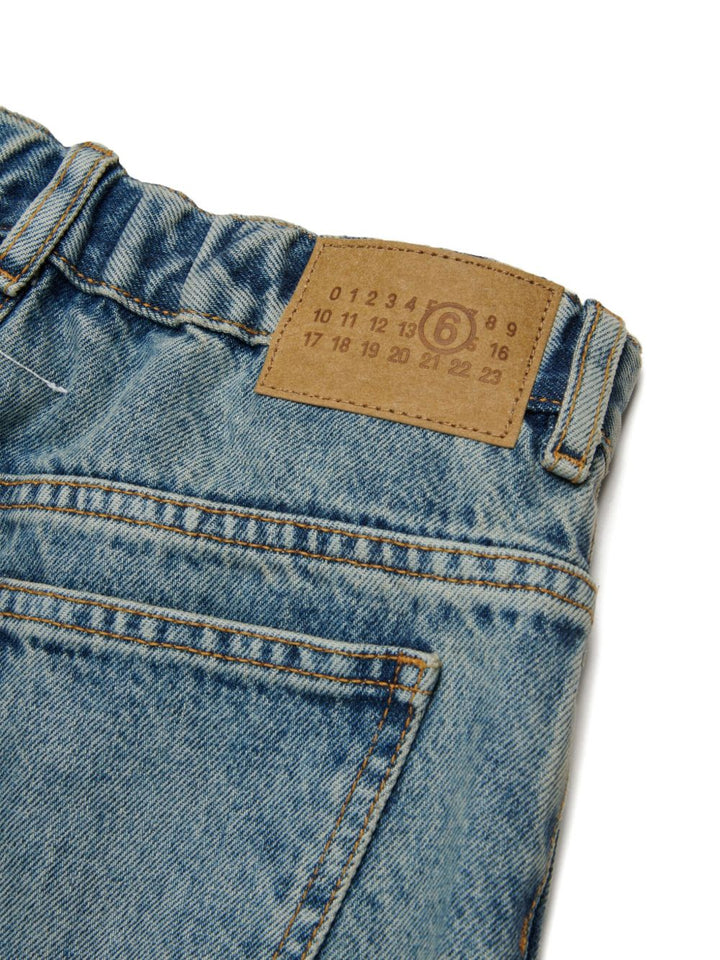 MM6 Maison Margiela Kids Jeans a gamba ampia
