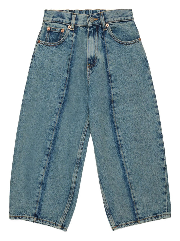 MM6 Maison Margiela Kids Jeans a gamba ampia