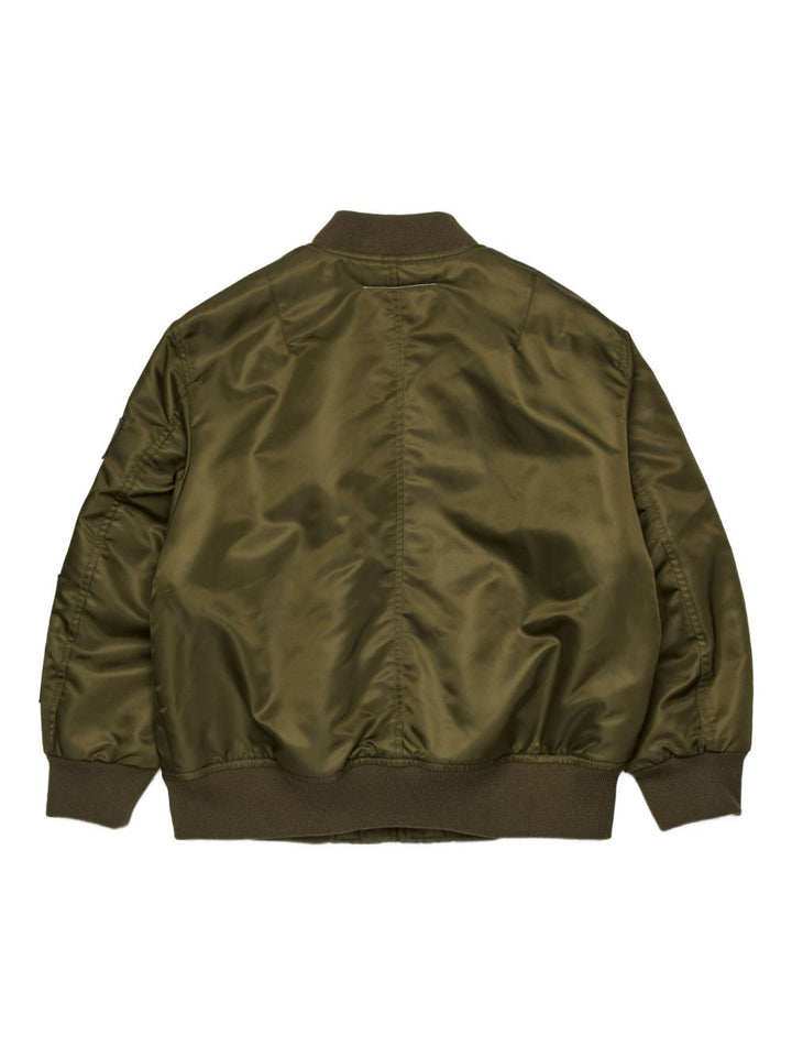 MM6 Maison Margiela Kids Bomber con applicazione logo