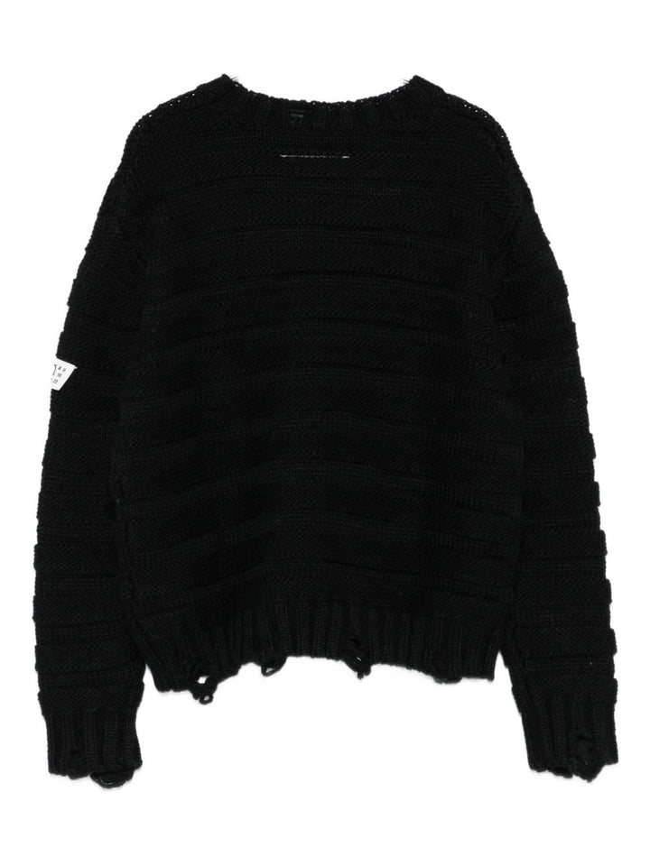 MM6 Maison Margiela Kids Maglione in lana nero