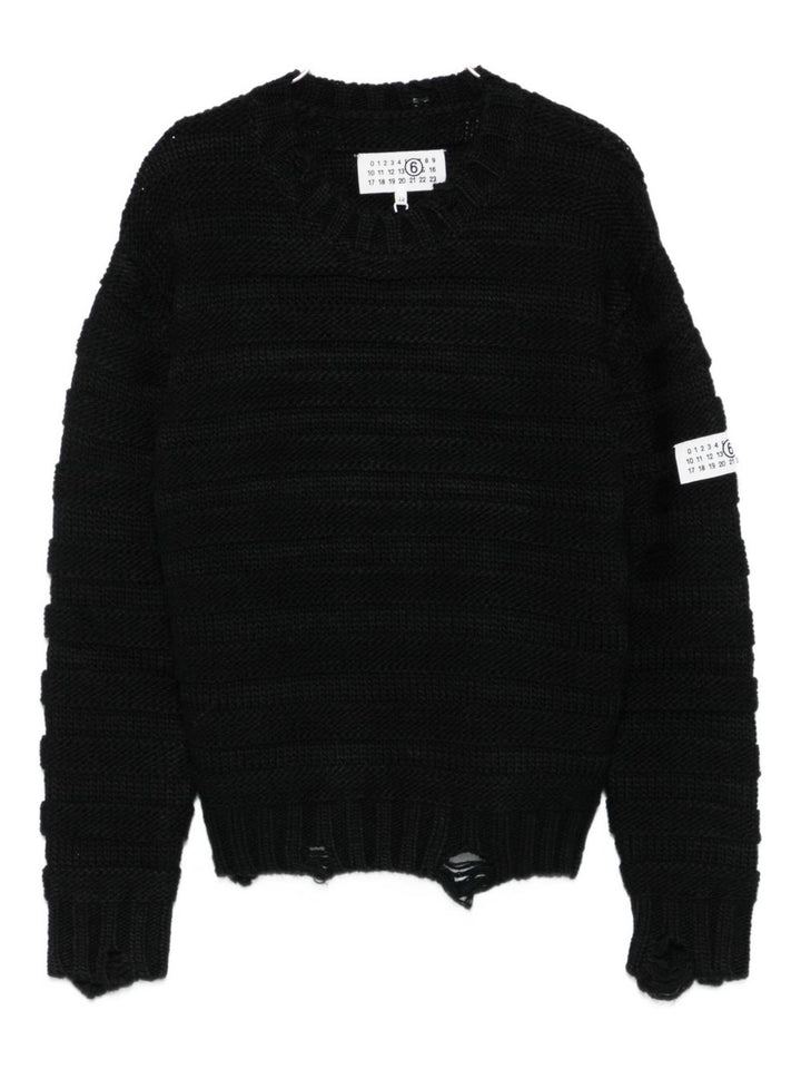 MM6 Maison Margiela Kids Maglione in lana nero