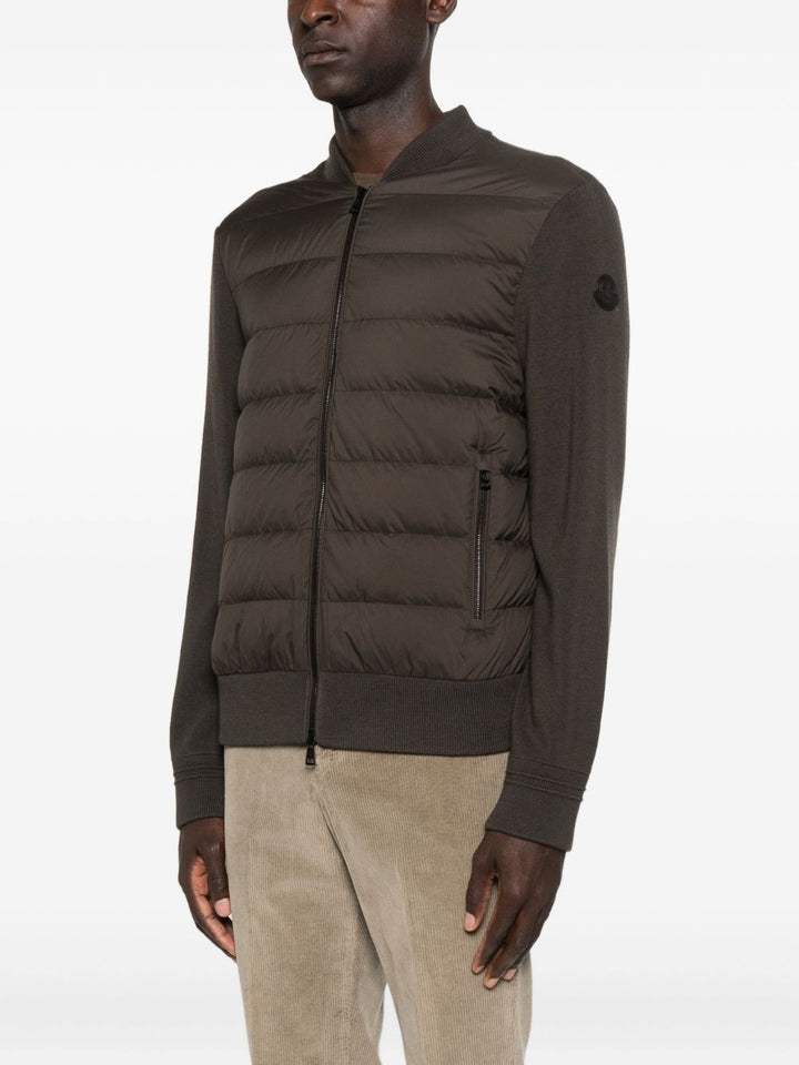 Moncler Maglia di lana aperta con full zip