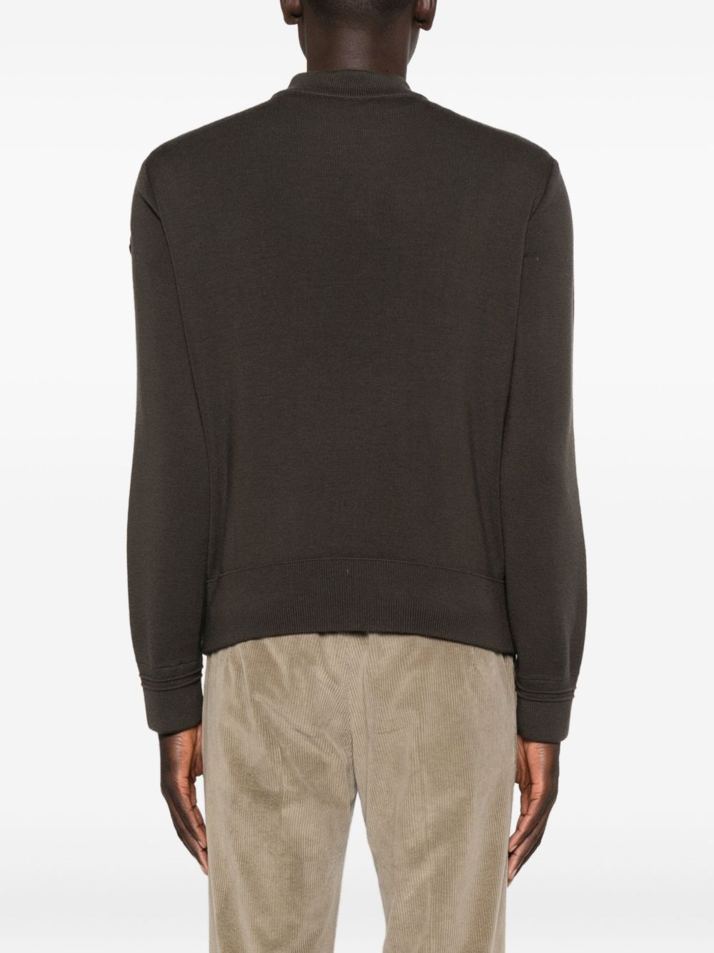 Moncler Maglia di lana aperta con full zip