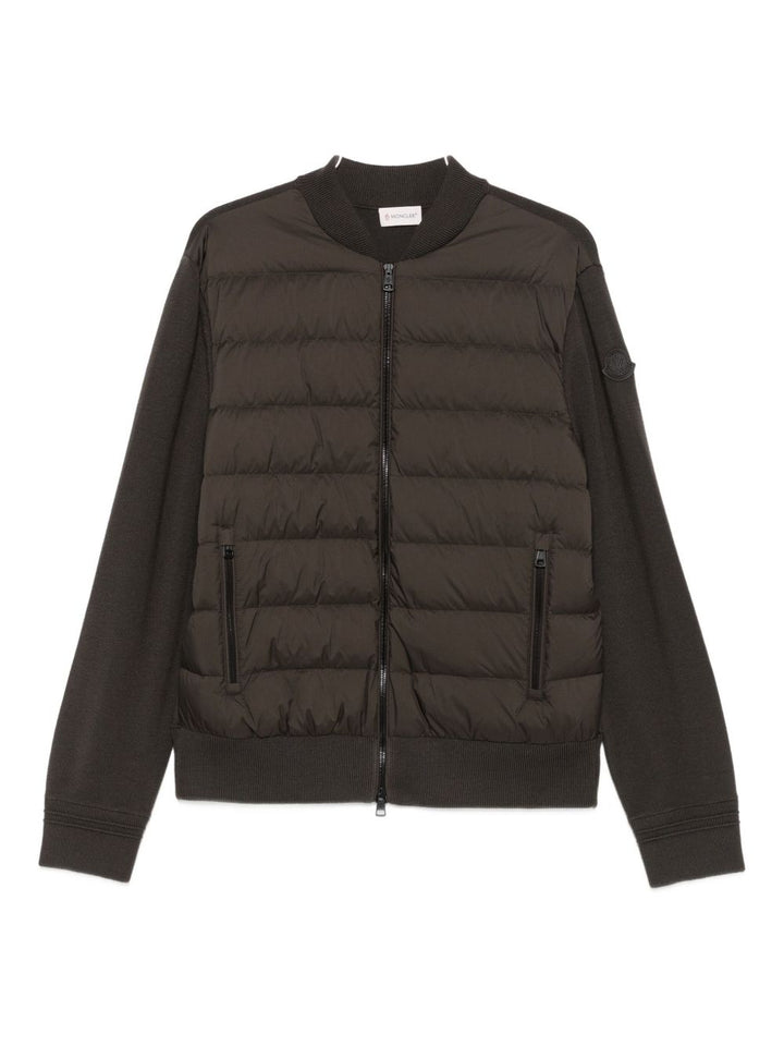 Moncler Maglia di lana aperta con full zip