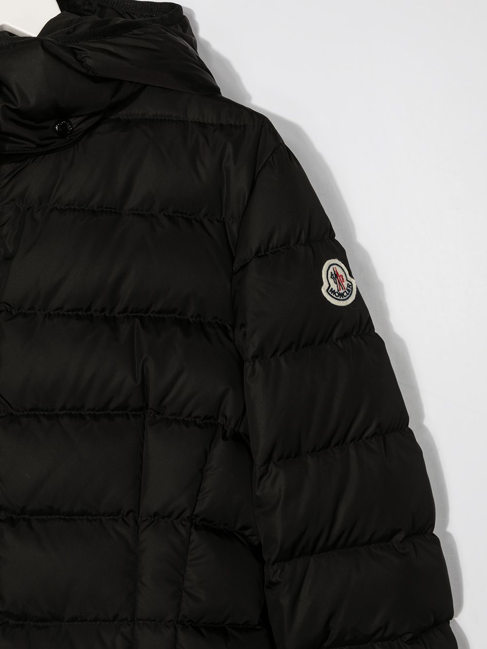 Moncler Enfant Piumino lungo con cappuccio