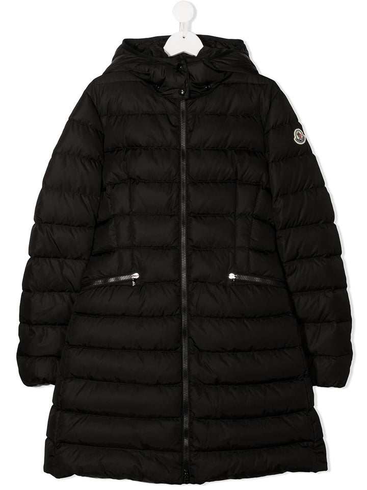 Moncler Enfant Piumino lungo con cappuccio