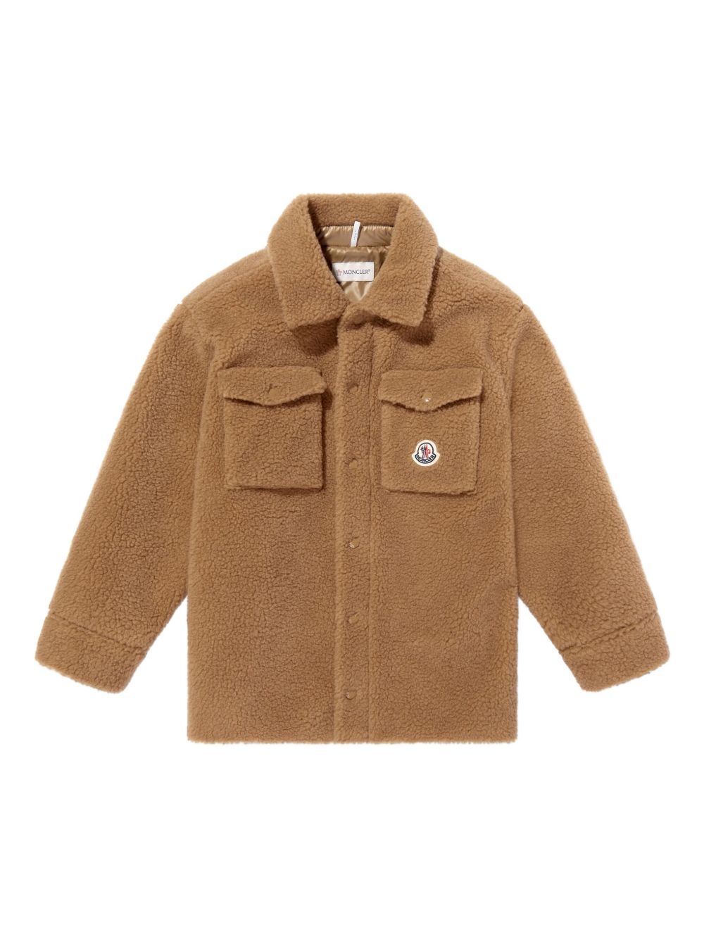 Moncler Enfant
Giacca marrone in tessuto teddy