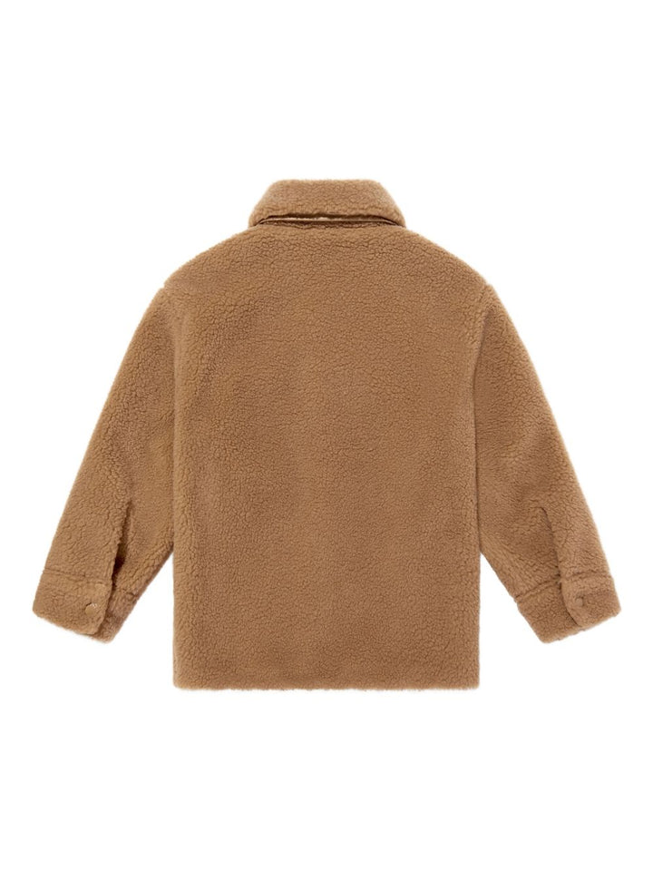 Moncler Enfant
Giacca marrone in tessuto teddy