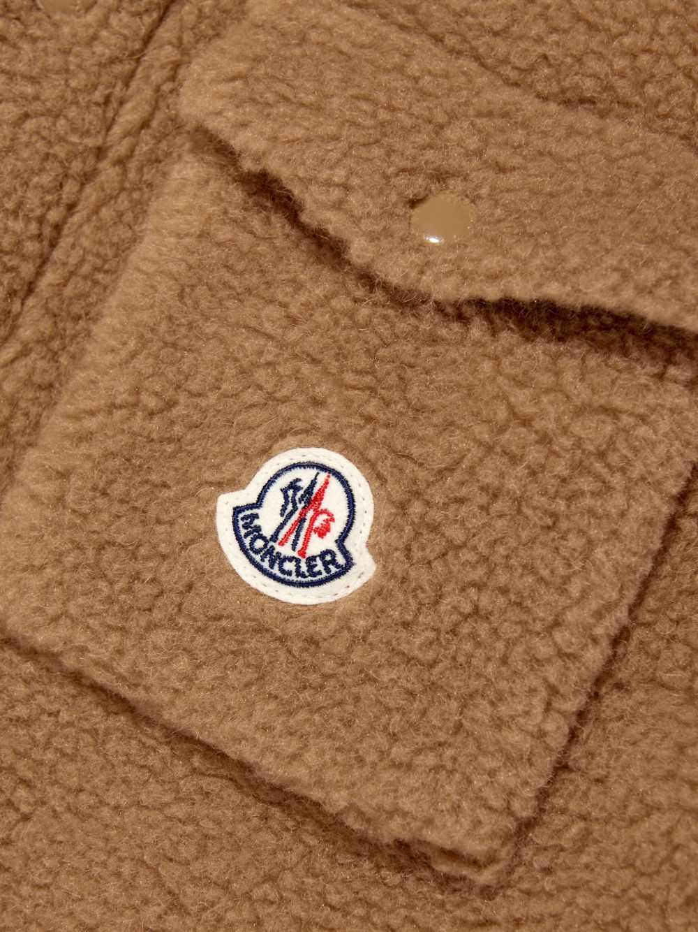 Moncler Enfant
Giacca marrone in tessuto teddy