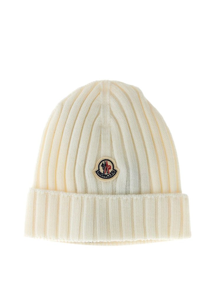 Moncler Enfant
Berretto in maglia a coste con applicazione logo