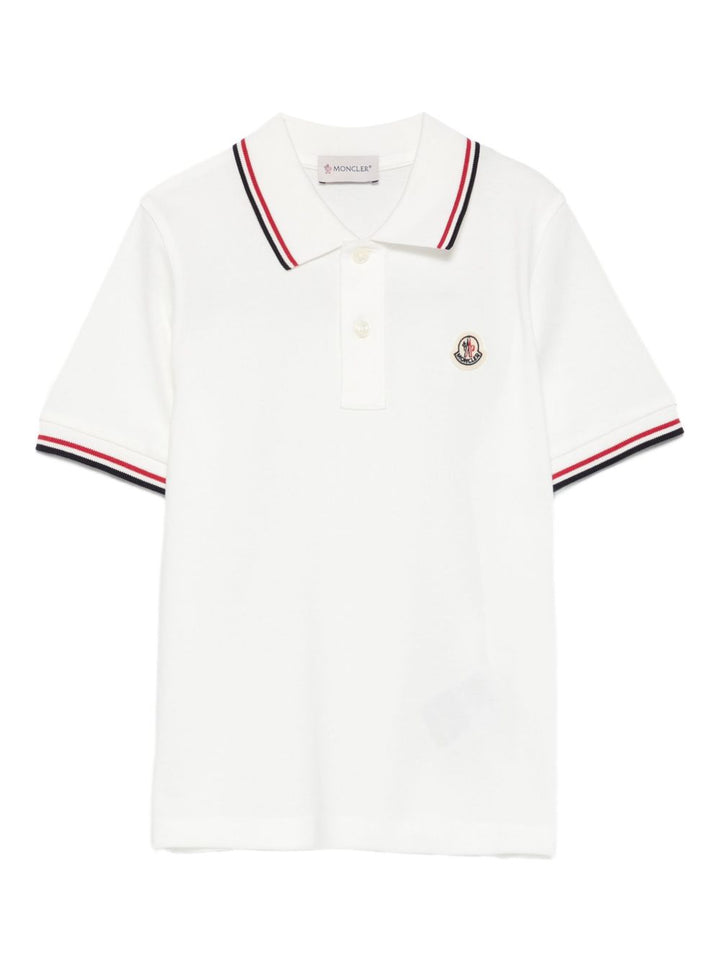 Moncler Enfant Polo con applicazione logo