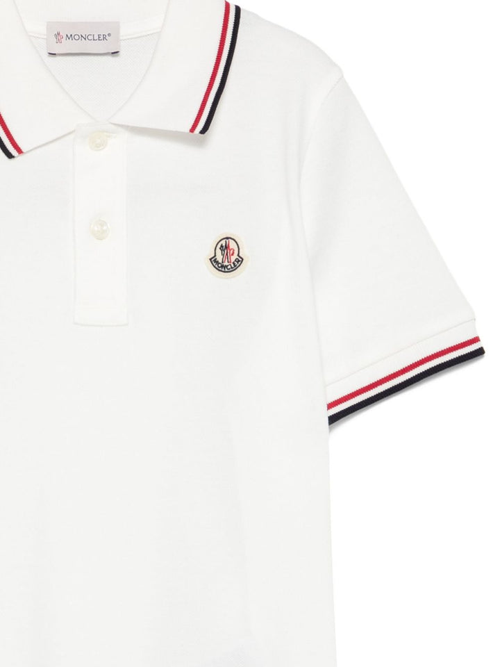 Moncler Enfant Polo con applicazione logo