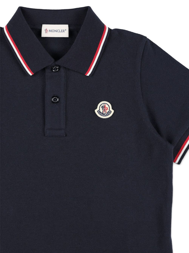 Moncler Enfant Polo con applicazione logo