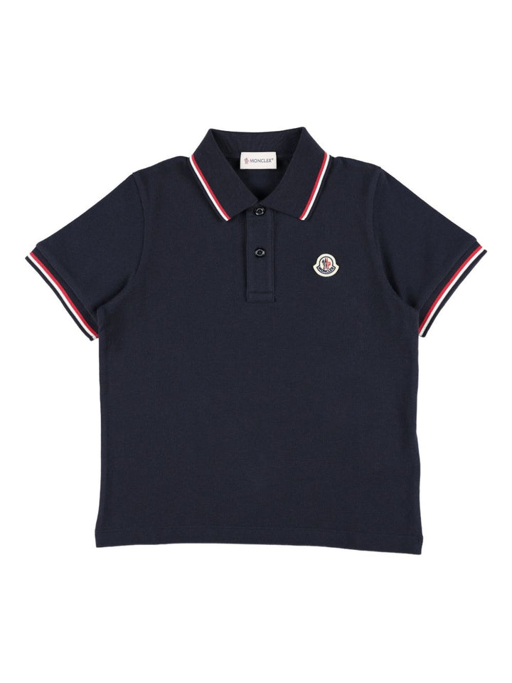 Moncler Enfant Polo con applicazione logo