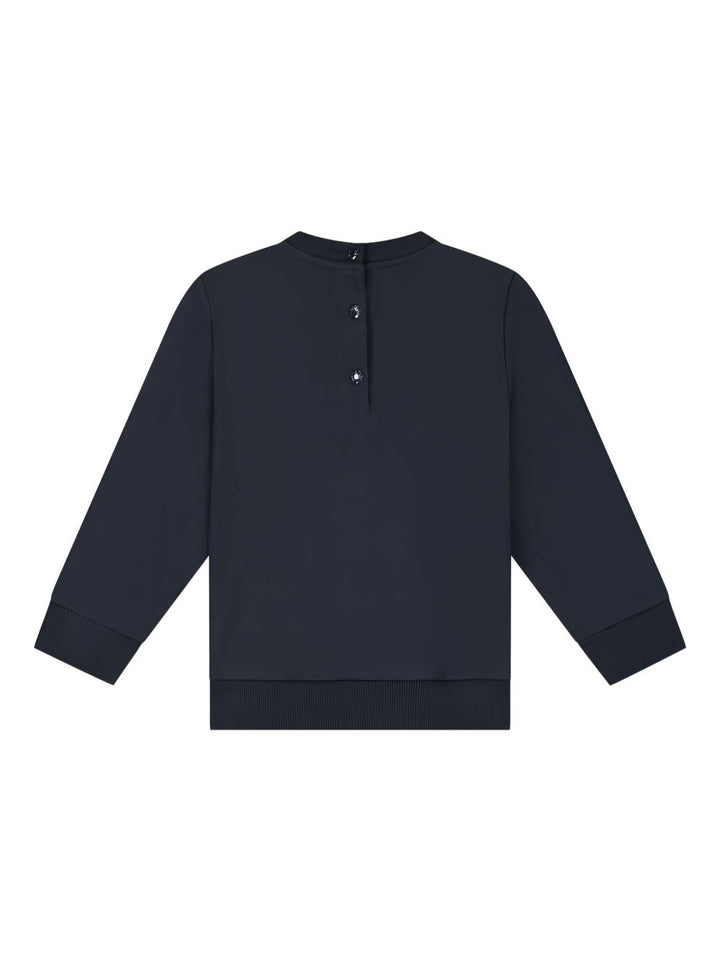 Moncler Enfant Felpa con logo ricamato