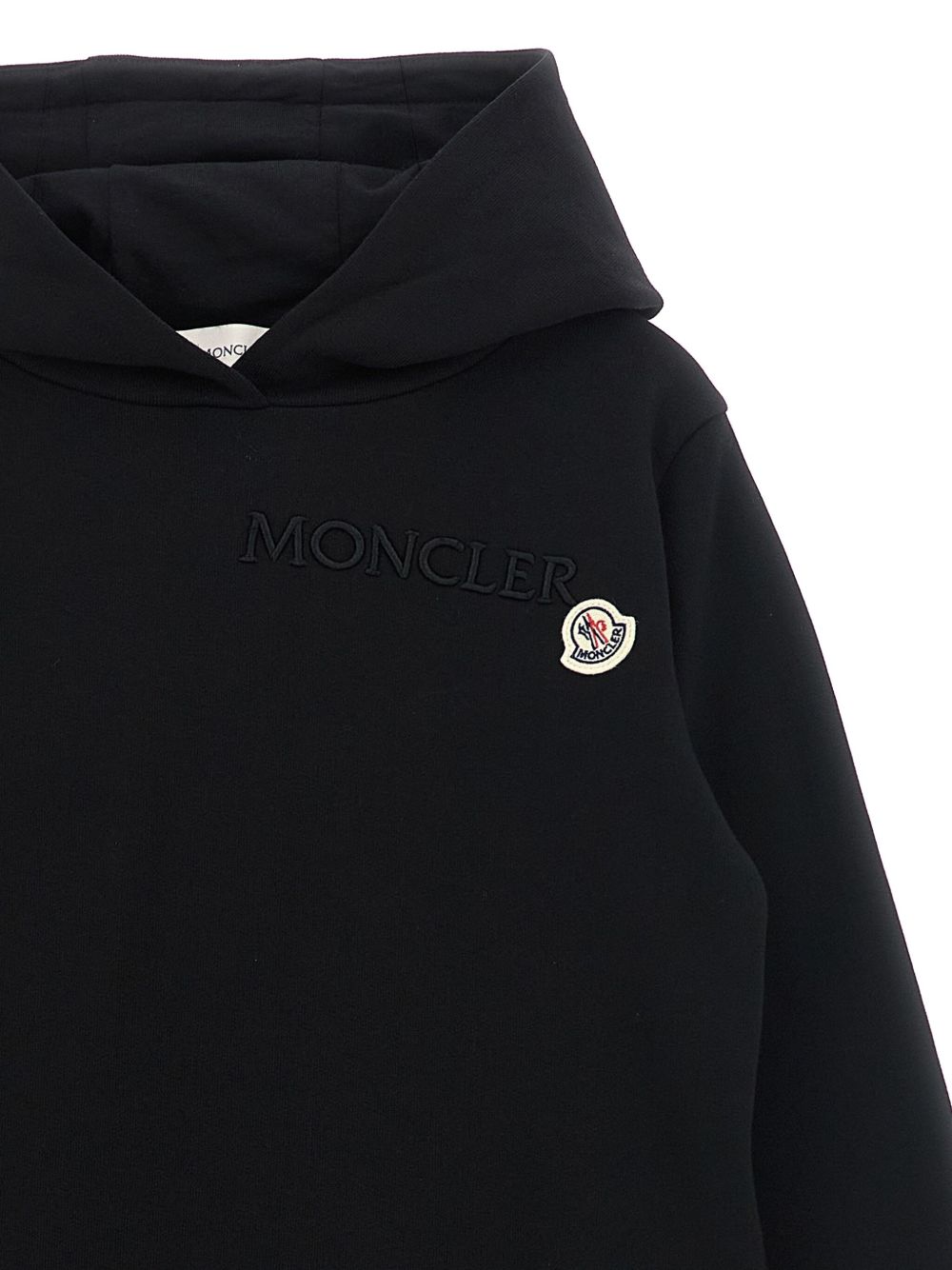 Moncler Enfant
Felpa con logo e cappuccio