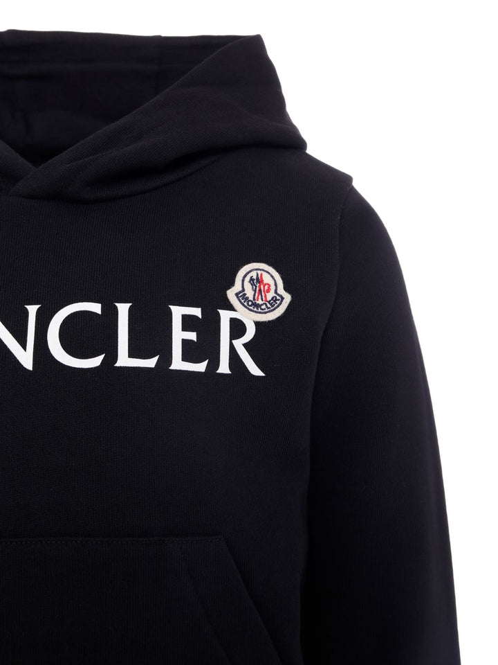 Moncler Enfant Felpa con cappuccio e logo
