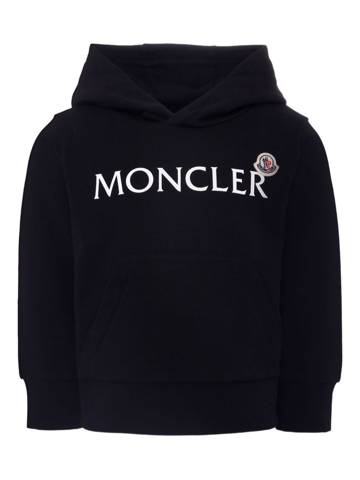 Moncler Enfant Felpa con cappuccio e logo