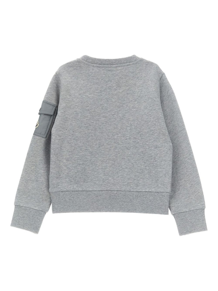 Moncler Enfant Felpa grigia girocollo
