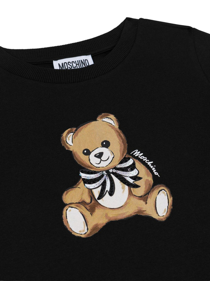 MOSCHINO Kid's - T-shirt con stampa - nero