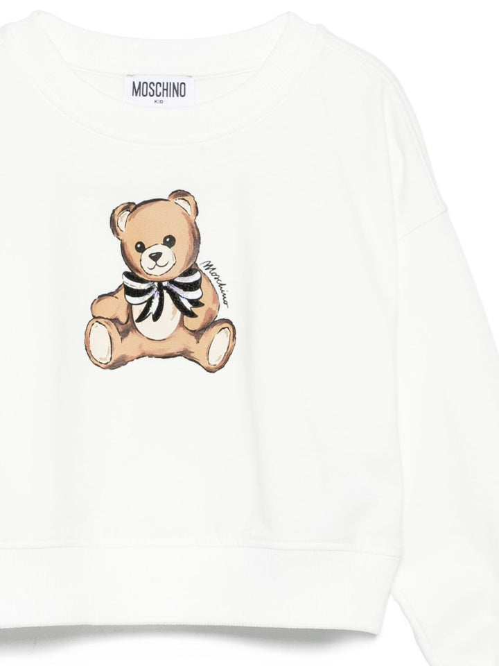 Moschino Kids Felpa con stampa Bear