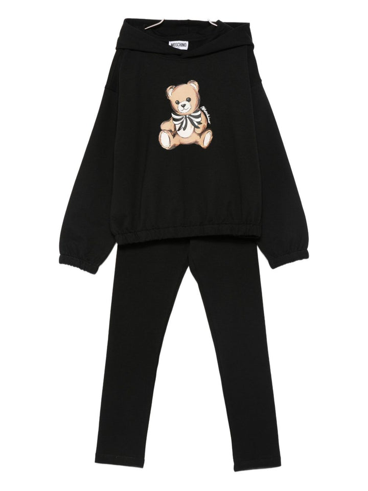 Moschino Kids Tuta sportiva con stampa