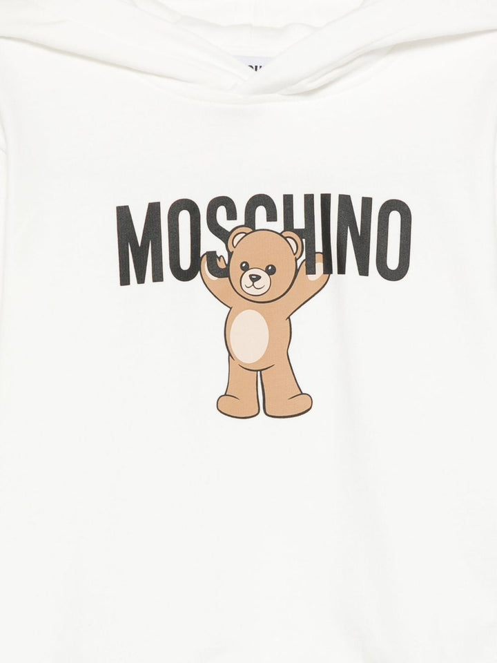 Moschino Kids Top con cappuccio e stampa teddy