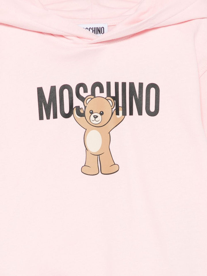 Moschino Kids Felpa con cappuccio e stampa Teddy Bear