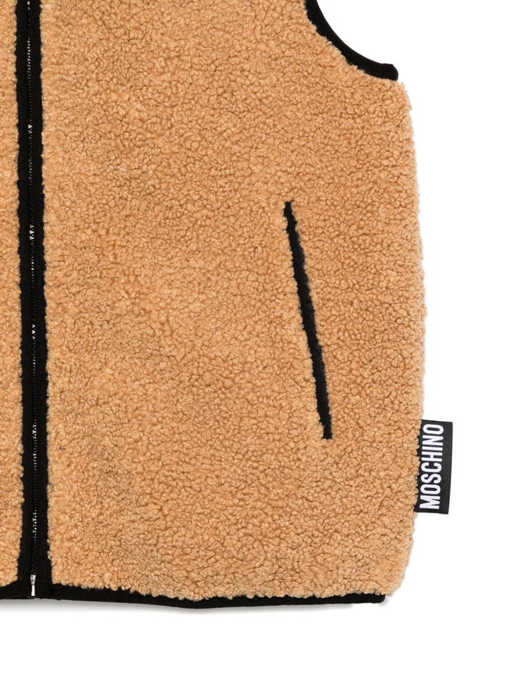 Moschino Kids
Gilet con cappuccio e applicazione orsetto
