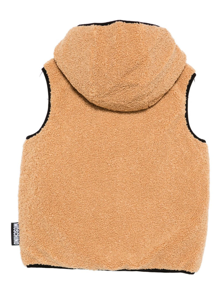 Moschino Kids
Gilet con cappuccio e applicazione orsetto