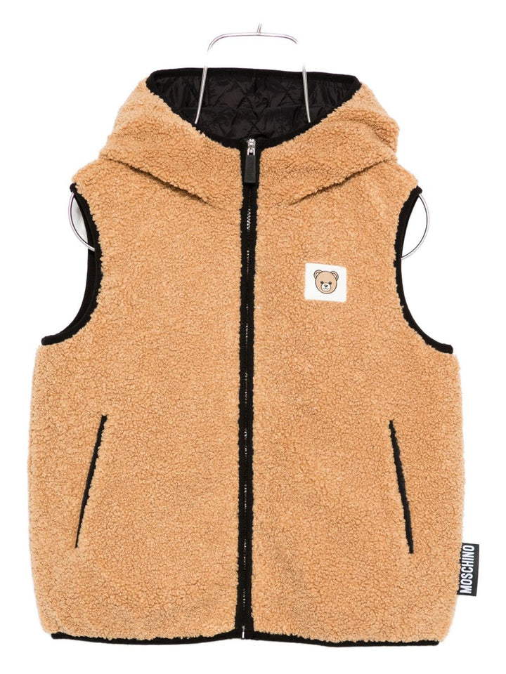 Moschino Kids
Gilet con cappuccio e applicazione orsetto