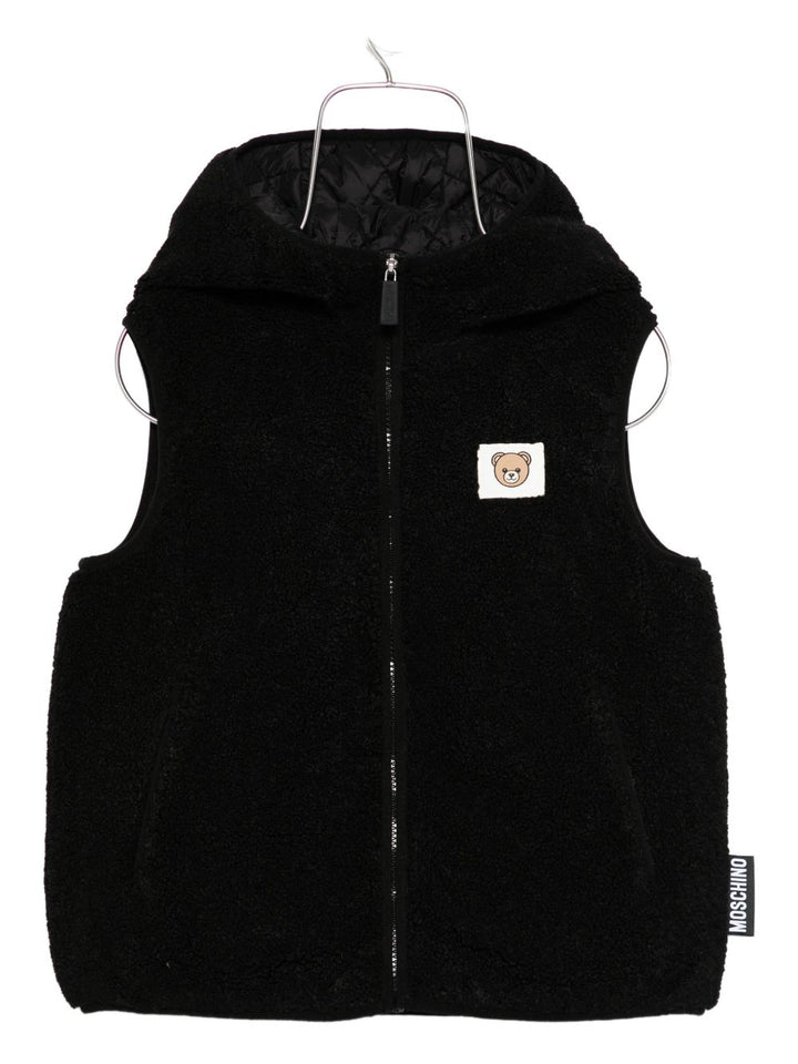 Moschino Kids
Gilet con cappuccio e applicazione orsetto