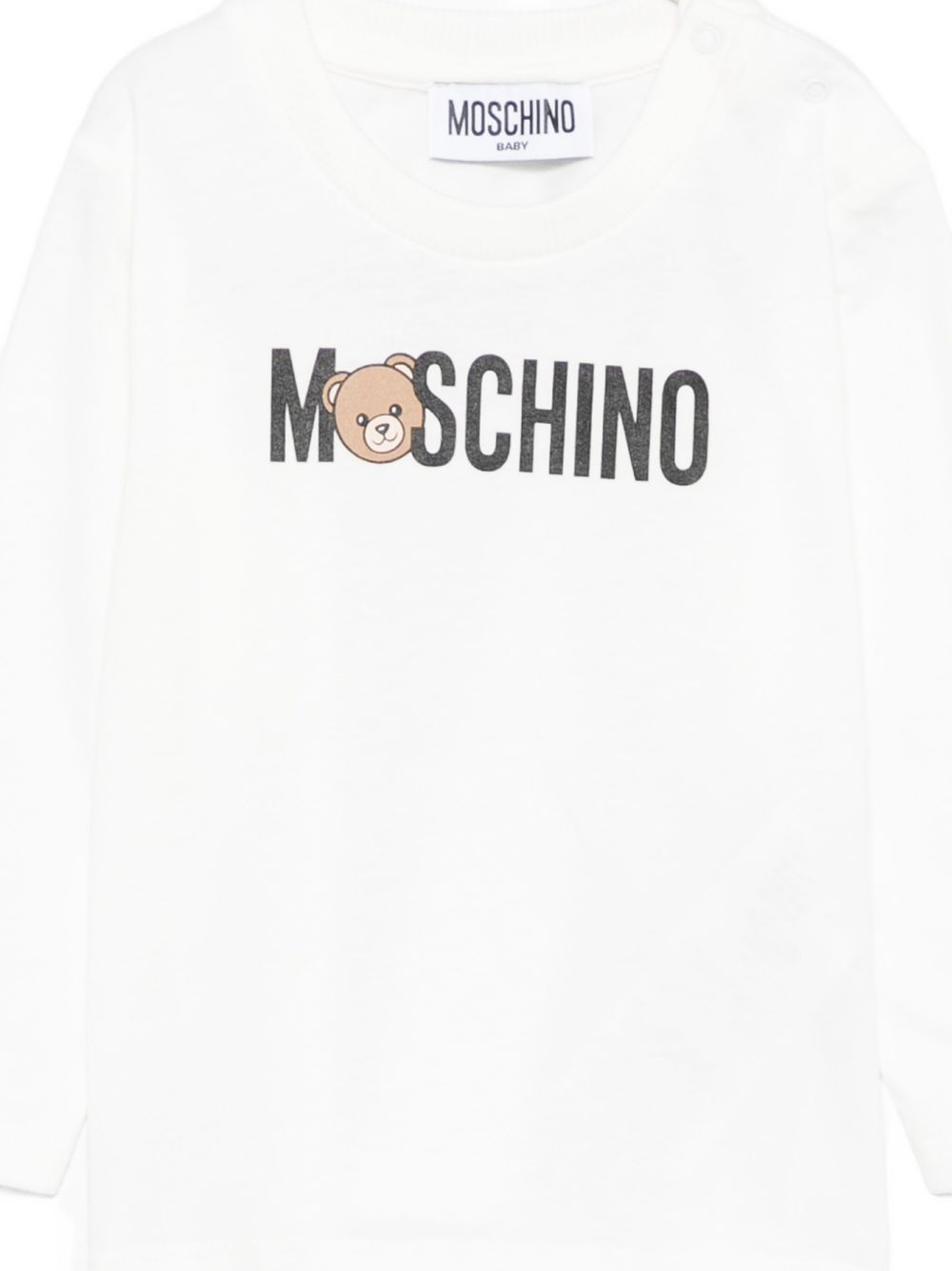Moschino Kids T-shirt a maniche lunghe con stampa teddy